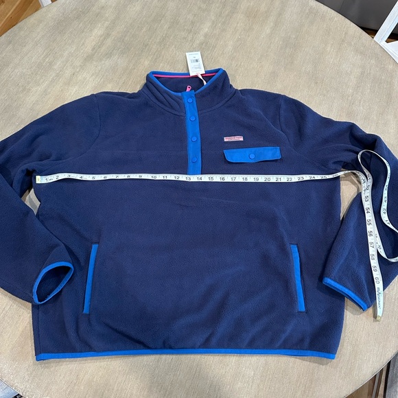Vineyard Vines nautical Navy women’s Fleece with Pink Accents xl nwt - Picture 5 of 8